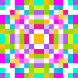 Colorful pixel art icon for PrettyBlocks.